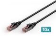 Digitus DK-1617-030-OD-10 netwerkkabel Zwart 3 m Cat6 U/UTP (UTP)