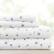 Linen Market Beddengoedset voor tweepersoonsbed, 4-delig, lichtblauw met bloemenprint
