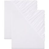 LIVARNO HOME Lot de 2 draps-housses en jersey, 90-100 x 200 cm (blanc)