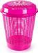 Plasticforte Panier à linge avec couvercle - 50 litres - Rose - Rond - Plastique