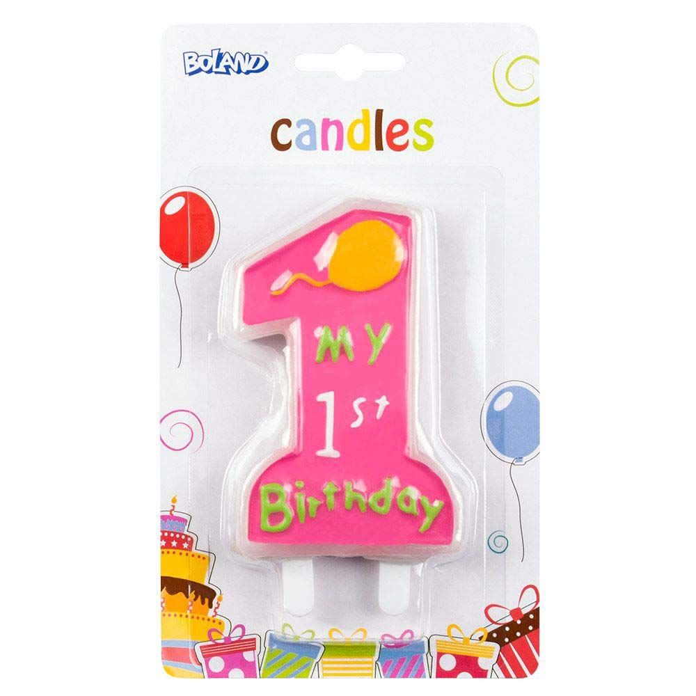 Boland Verjaardagskaarsje Meisjes Junior 13 X 3 Cm Wax Roze