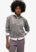 Superdry Country Club Velours Half Zip Trui Vrouwen - Grijs - Maat 36-38