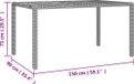 vidaXL 7-delige Tuinset - Poly Rattan en Massief Acaciahout - Zwart