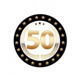 Bellatio Decorations Bierviltjes 50 - 100x stuks - zwart/goud - luxe - verjaardag/jubilea - feestartikelen