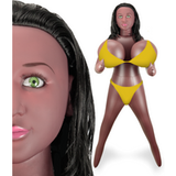 Tosha Poupée gonflable réaliste noire poitrine XXL tête 3D