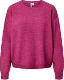 PIECES - PCSALLY LS O-NECK TOP KNIT NOOS BC - Raspberry Radiance - XL