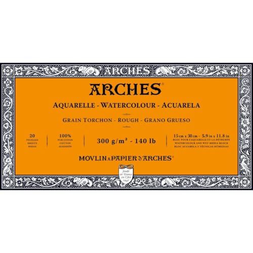 Arches Aquarelblok 300gr Korrel 15x30cm