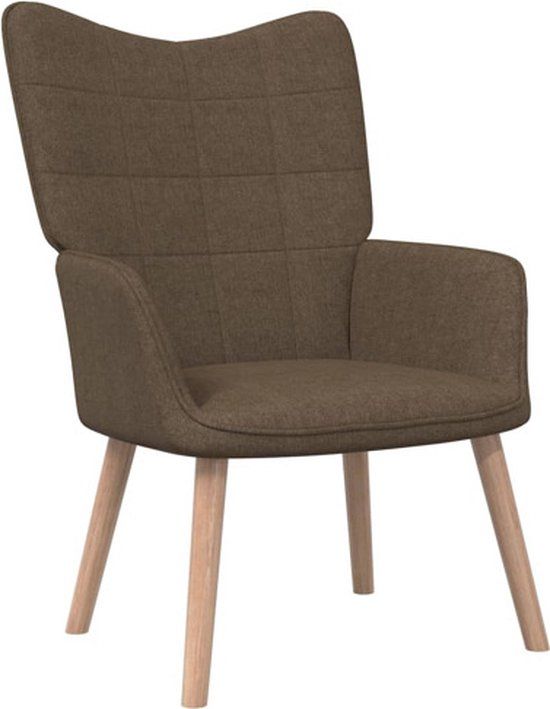 vidaXL Relaxstoel Stof Bruin