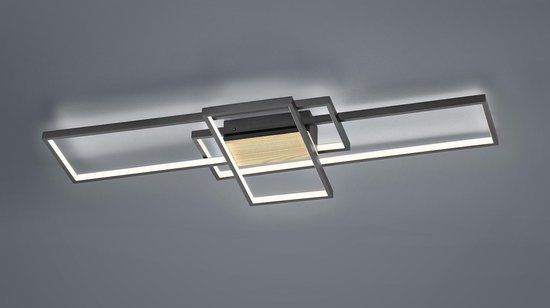 Trio Leuchten Amal Plafondlamp - 1 lichts - 104 cm - Zwart - LED - 3000K