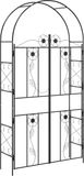 vidaXL Tuinboog Zwart 115 x 37 x 226 cm Staal