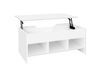 Table basse blanche avec plateau relevable 96x51x45 cm