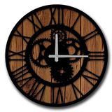 Decoratieve MDF-klok met tandwielstijl