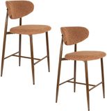 Housecraft Living Noor Barkrukken rugleuning 66 cm Terracotta - Set van 2