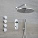 Narus Douche Numérique Thermostatique 3 Fonctions - Pommeau Plafond Ø30cm - Douchette & Buses Massage