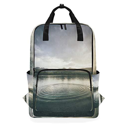 MONTOJ Travel Rugzak Dark Sky Water Wave School Rugzak