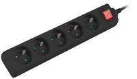 PS1-05e-0300-bk Lanberg Stekkerstrip 3M 5X 230V Met Schakelaar, Massieve Koperkabel
