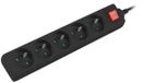 PS1-05e-0300-bk Lanberg Stekkerstrip 3M 5X 230V Met Schakelaar, Massieve Koperkabel