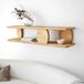 Massief houten wandplank, eiken afwerking, 120 x 30 x 24 cm, 100% duurzame constructie, ideaal voor huisdecoratie en organisatie, stijlvol en functioneel design