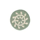 Icecat Dessous de verre, feutrine, vert, branche blanche, Ø 10 cm