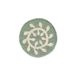 Icecat Dessous de verre, feutrine, vert, branche blanche, Ø 10 cm