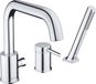 Duravit Circle 3-gats badmengkraan, 215 mm uitval, badrandmontage, chroom, CE5260000010