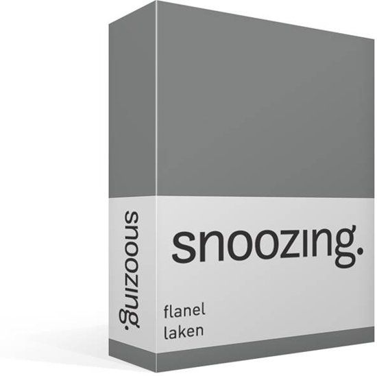 Moment by Moment Snoozing Flanel Laken Antraciet 200x260 cm - 2 Persoons