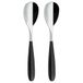 Grunwerg Yin & Yang Theelepels, 18/10 roestvrij staal, set van 2, zwart