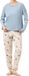 Mey Dames pyjama Sleep & Relax almond milk gebloemd lange mouw 100% katoen maat 38
