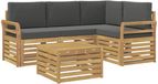 vidaXL Buiten bankenset 5 st Wit en antracietkleurig Polyester