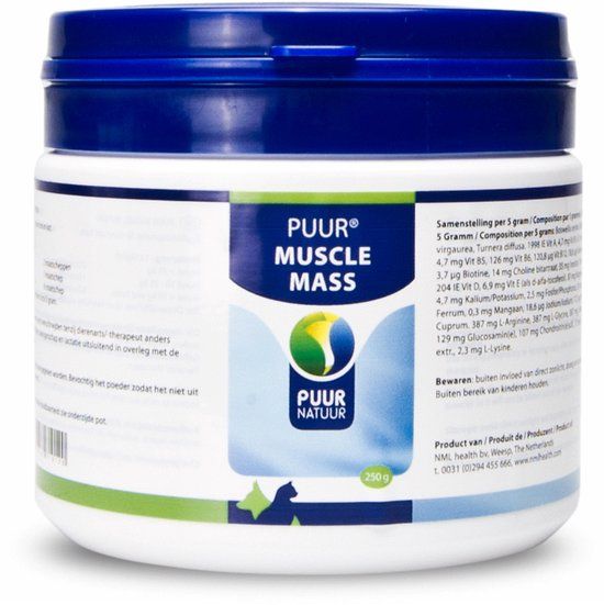 PUUR NATUUR | Puur Muscle Mass (spieropbouw) Hond - 250 ml