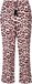 Ulla Popken - Dames - Broek Rose luipaardmotief wijde pijpen - Off-white - Maat 50+