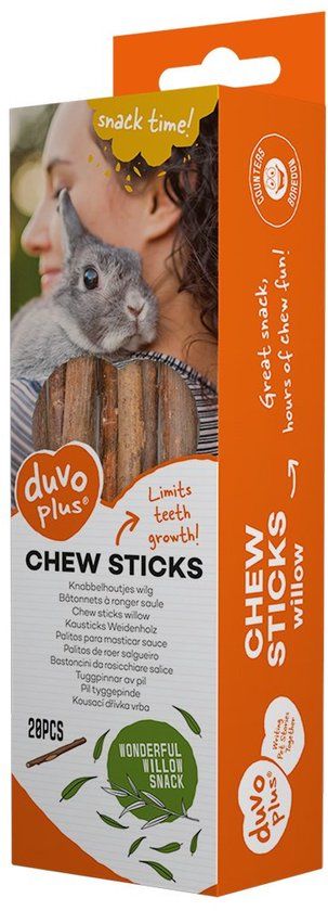 Duvoplus Knabbelhoutjes Wilg 100g - 20 stuks
