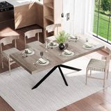 MODFU Uitschuifbare Eettafel - Grijs - 140-180 X 80 X 76 Cm