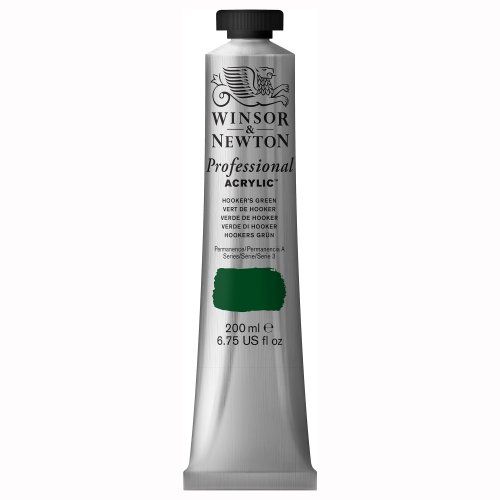 Winsor & Newton 2337311 Professionele acrylverf, hoge dekking, kunstenaarskwaliteit, lichtecht - 200ml Tube, Hooker's Green