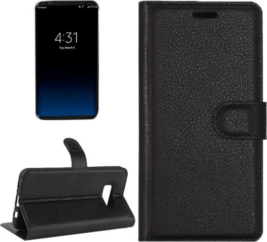 Samsung Galaxy S8 Litchi structuur Flip lederen hoesje - Zwart