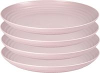 PlasticForte Rond bord/camping bord - 4x - D22 cm - lichtroze - kunststof