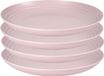 PlasticForte Rond bord/camping bord - 4x - D22 cm - lichtroze - kunststof