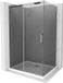Mexen Omega cabine de douche coulissante 110 x 90 cm, graphite, chrome + receveur de douche plat, blanc