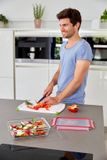 Famanu - Clip & Close glazen vershouddoos met afscheiding, 0,8 l, ovenvast, magnetron- en vaatwasmachinebestendig