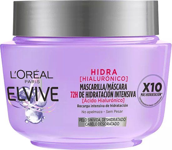 Elvive L'Oreal Make Up Elvive Haarmasker Hidra Hyaluronzuur (300 ml)