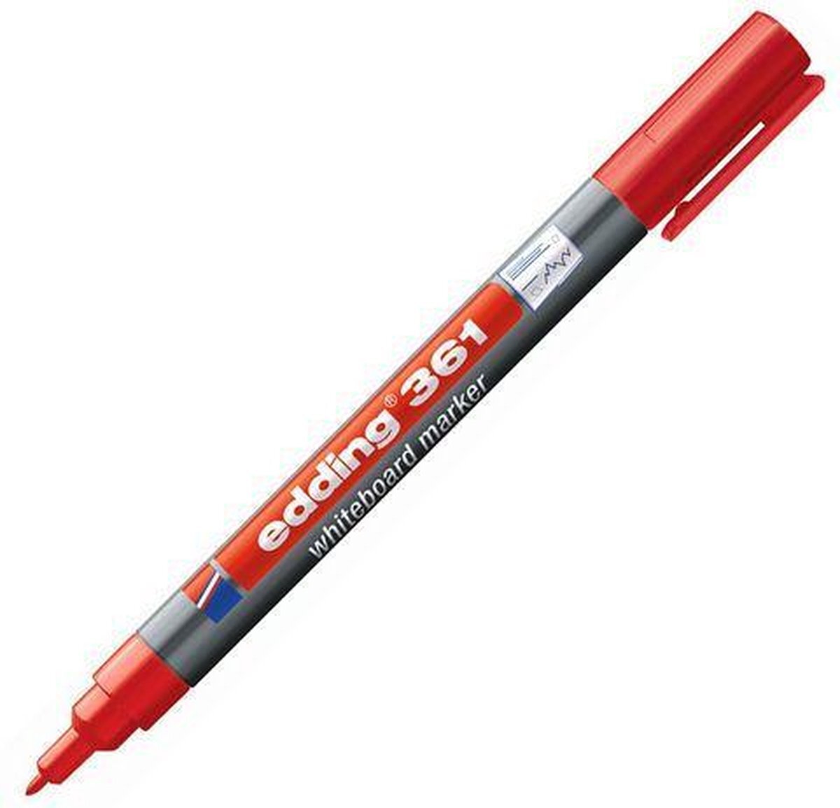 Edding 361 whiteboardmarker - rood - 10 whiteboardstiften - ronde punt 1 mm - boardmarker uitwisbaar - voor whiteboard, flipchart, magneetbord, prikbord, memobord - sketchnotes - navulbaar