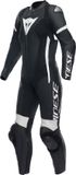 Dainese Grobnik S26 Eenstuks geperforeerd dames motorfietsleren pak - Zwart/zwart/wit - Maat 50