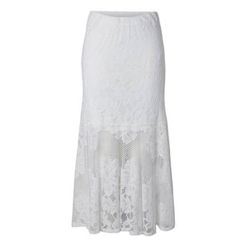 PIECES maxi a-lijn rok - wit