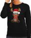 Bellatio Decorations Foute Kersttrui / sweater voor dames - Merry Christmas - grijs - kerst rendier L