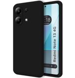 Tumundosmartphone Hoesjes van vloeibare siliconen, ultrazacht voor Xiaomi Redmi Note 13 4G, zwart