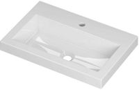 Wastafel INK Roots Wastafel Porselein met 1 Kraangat - 600x400x60 mm - Glans Wit