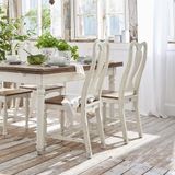 LOBERON Stoel Harry wit/bruin