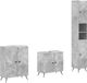 vidaXL - 3-delig - badkamerkast - set - BREDA - Betongrijs - Bewerkt - hout
