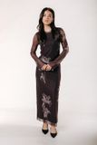 Colourful Rebel Maude Iris Flower Mesh Maxi Dress - M