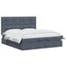 vidaXL Ottomaanse Bed met Matras en LED Donkergrijs 140 x 200 cm